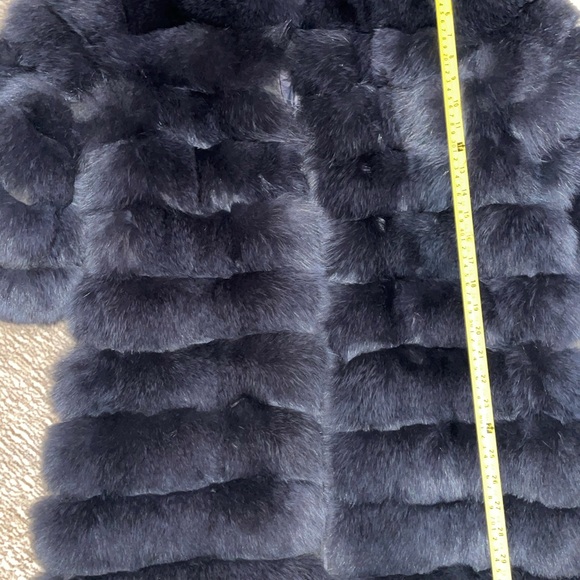 Genuine Fox Fur Jaket Coat Hooded Hood Vest - Picture 12 of 15